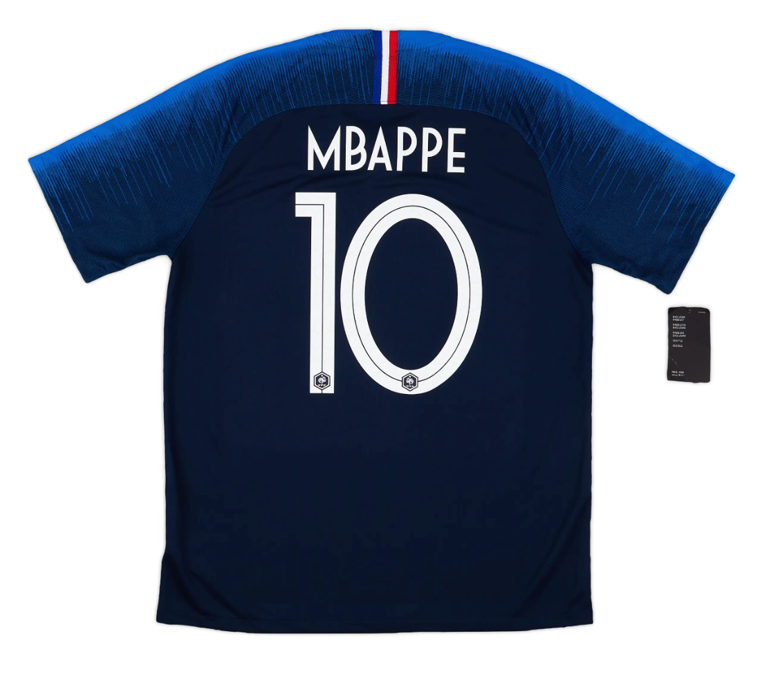 France 2018 Home Kit Mbappe 10